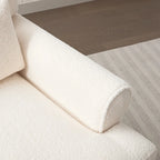 Fauteuil d'appoint en velours blanc 37,8 avec support lombaire