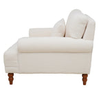 Fauteuil d'appoint en velours blanc 37,8 avec support lombaire
