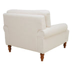 Fauteuil d'appoint en velours blanc 37,8 avec support lombaire