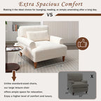Fauteuil d'appoint en velours blanc 37,8 avec support lombaire