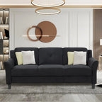Canapé 3 places 74,9 en polyester avec cadre en bois, coussin en éponge haute élasticité