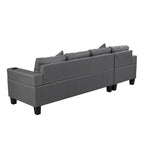 Canapé d'angle moderne avec porte-gobelets et coussins moelleux
