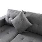 Canapé d'angle moderne avec porte-gobelets et coussins moelleux