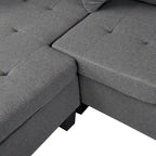 Canapé d'angle moderne avec porte-gobelets et coussins moelleux