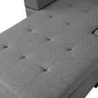 Canapé d'angle moderne avec porte-gobelets et coussins moelleux