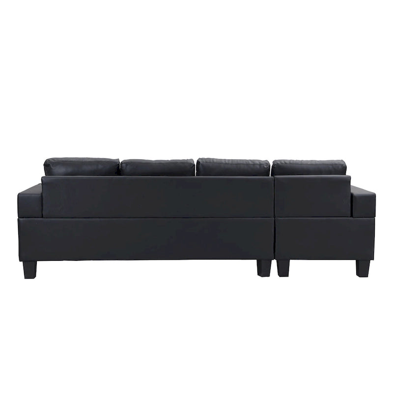 Canapé d'angle moderne avec porte-gobelets et coussins moelleux