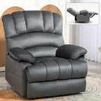 Grand fauteuil inclinable manuel en tissu pour salon