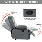Grand fauteuil inclinable manuel en tissu pour salon