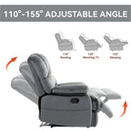 Grand fauteuil inclinable manuel en tissu pour salon