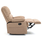 Grand fauteuil inclinable manuel en tissu pour salon