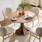 Chaises de salle à manger modernes sans accoudoirs avec cadre en bois et assise rembourrée