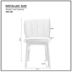 Chaises de salle à manger modernes sans accoudoirs avec cadre en bois et assise rembourrée