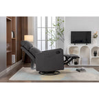 Fauteuil berçant et inclinable en tissu de coton et lin avec dossier et repose-pieds réglables pour chambre de bébé