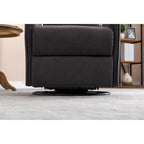 Fauteuil berçant et inclinable en tissu de coton et lin avec dossier et repose-pieds réglables pour chambre de bébé
