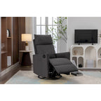 Fauteuil berçant et inclinable en tissu de coton et lin avec dossier et repose-pieds réglables pour chambre de bébé