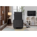 Fauteuil berçant et inclinable en tissu de coton et lin avec dossier et repose-pieds réglables pour chambre de bébé