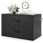 Commode Gymax superposable à 2 tiroirs, cube de rangement en bois polyvalent