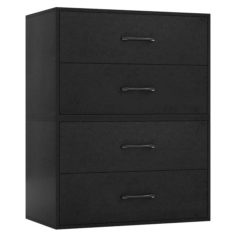 Commode Gymax superposable à 2 tiroirs, cube de rangement en bois polyvalent