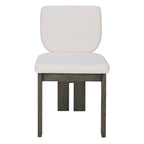 Table de salle à manger en bois de style transitoire avec 6 chaises