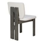 Table de salle à manger en bois de style transitoire avec 6 chaises