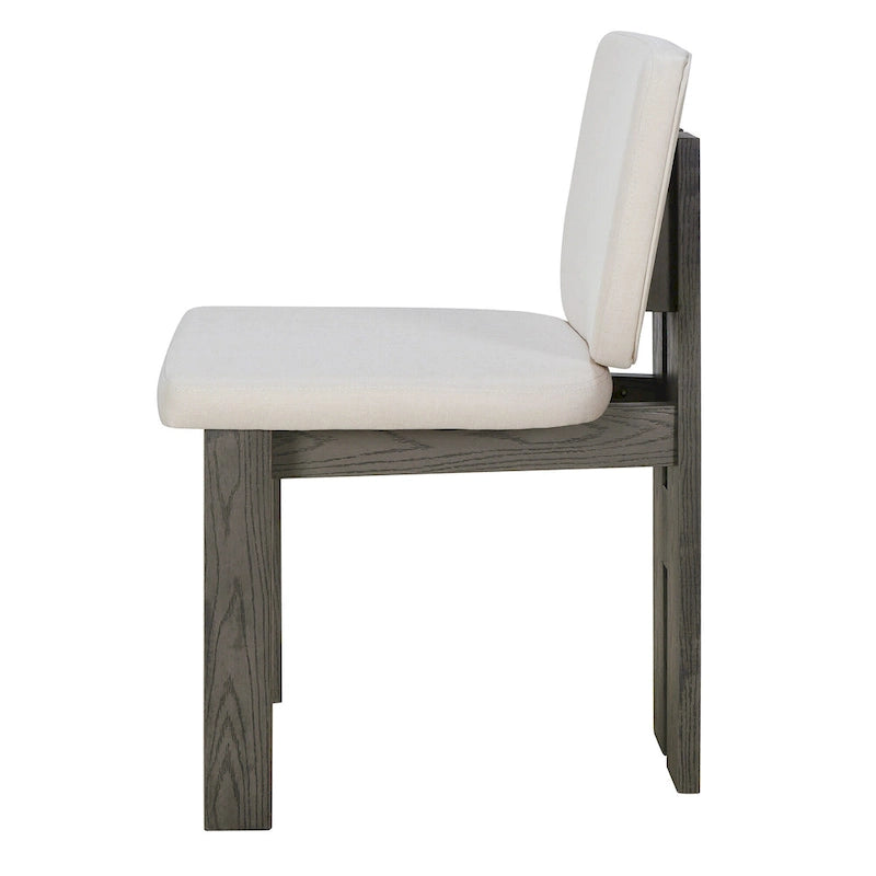 Table de salle à manger en bois de style transitoire avec 6 chaises