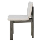 Table de salle à manger en bois de style transitoire avec 6 chaises