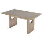 Table de salle à manger en bois de style transitoire avec 6 chaises