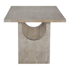 Table de salle à manger en bois de style transitoire avec 6 chaises