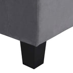 Canapé moderne 4 places gris 97.8 avec méridienne de rangement