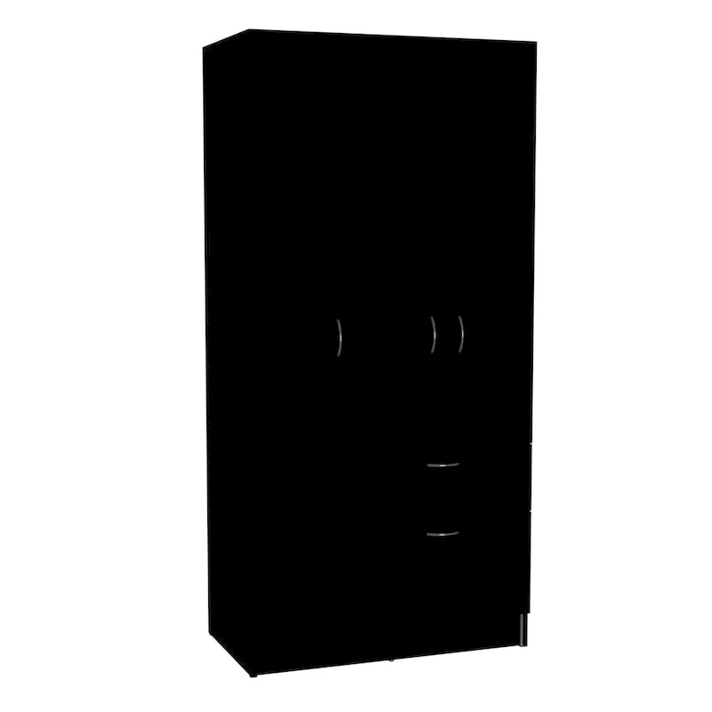 Armoire moderne à deux portes avec cinq étagères et un tiroir pour chambre à coucher