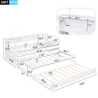 Lit de repos Twin XL avec lits gigognes, étagères et USB
