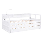 Lit de repos Twin XL avec lits gigognes, étagères et USB