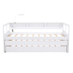 Lit de repos Twin XL avec lits gigognes, étagères et USB