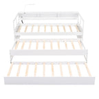 Lit de repos Twin XL avec lits gigognes, étagères et USB