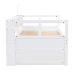 Lit de repos Twin XL avec lits gigognes, étagères et USB