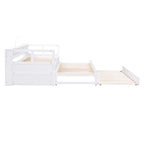 Lit de repos Twin XL avec lits gigognes, étagères et USB