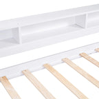 Lit de repos Twin XL avec lits gigognes, étagères et USB