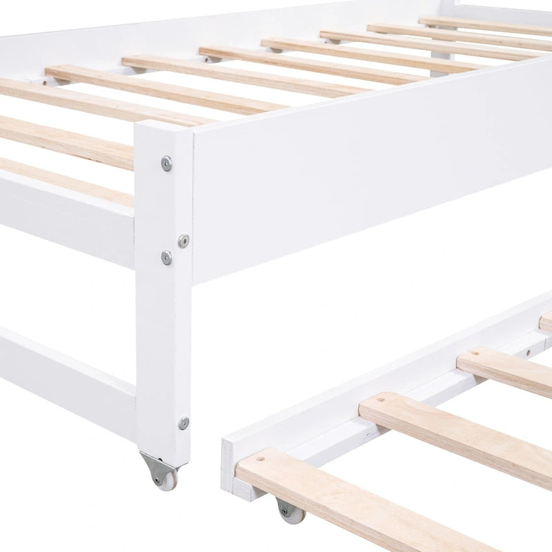 Lit de repos Twin XL avec lits gigognes, étagères et USB