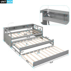 Lit de repos Twin XL avec lits gigognes, étagères et USB