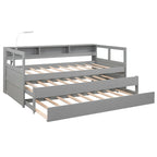 Lit de repos Twin XL avec lits gigognes, étagères et USB