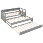 Lit de repos Twin XL avec lits gigognes, étagères et USB