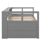 Lit de repos Twin XL avec lits gigognes, étagères et USB