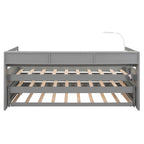 Lit de repos Twin XL avec lits gigognes, étagères et USB