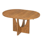 Table à manger ronde extensible de style moderne avec rallonge amovible et chaises de salle à manger rembourrées