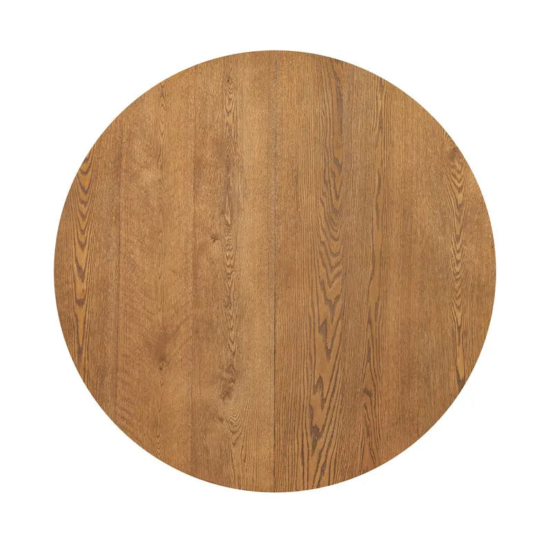 Table à manger ronde extensible de style moderne avec rallonge amovible et chaises de salle à manger rembourrées