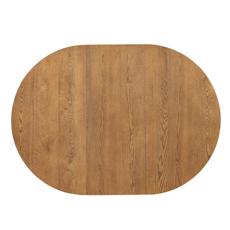 Table à manger ronde extensible de style moderne avec rallonge amovible et chaises de salle à manger rembourrées