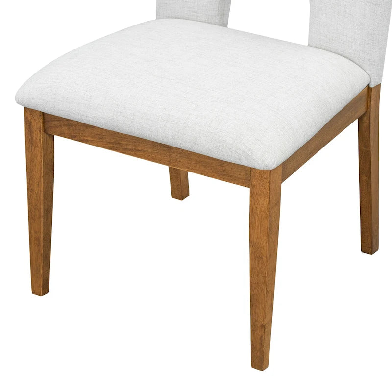 Table à manger ronde extensible de style moderne avec rallonge amovible et chaises de salle à manger rembourrées