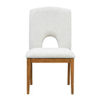 Table à manger ronde extensible de style moderne avec rallonge amovible et chaises de salle à manger rembourrées