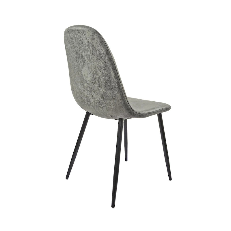 Chaises de salle à manger modernes avec revêtement en tissu de lin et pieds métalliques robustes