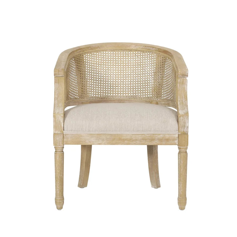 Chaises d'appoint en bois et en rotin